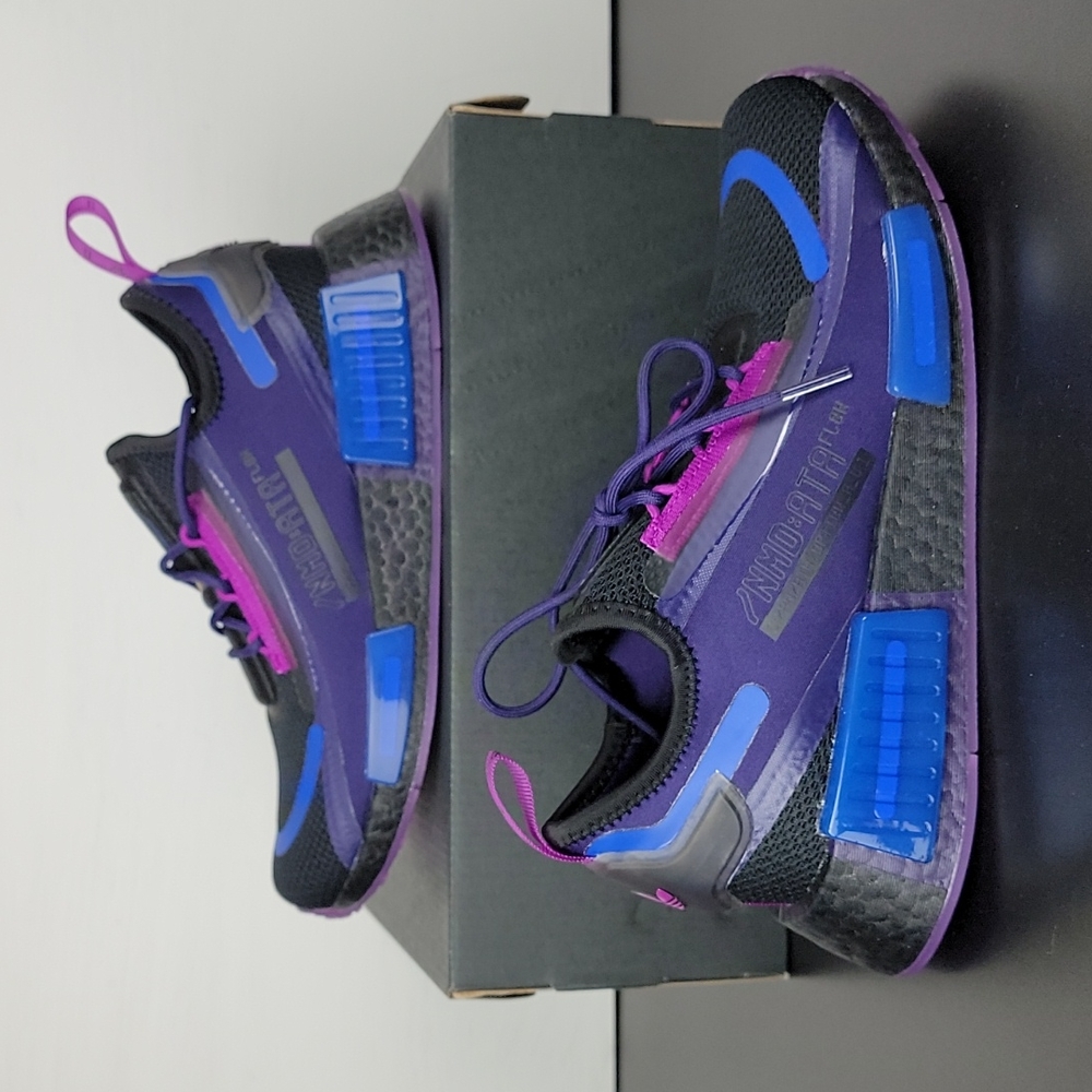 Adidas Originals NMD_R1 Boost Black Purple Blue GZ9287 Shoes Women's Size 6.5